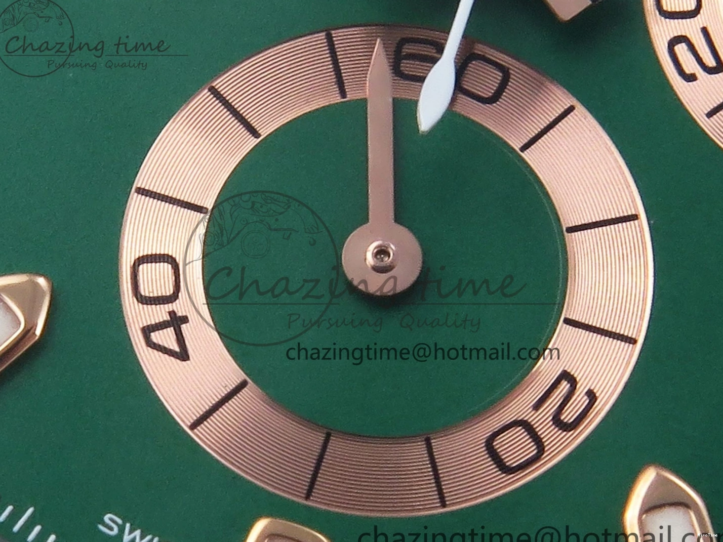 MiroTime 0203 MoistureWicking Daytona AET White Ceramic Case and Bracelet Green Dial SA4130 V 1891